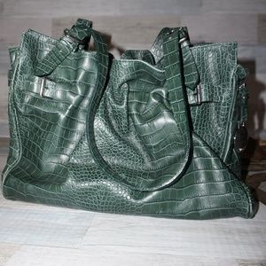 Claudio Orciani Women's Satchel - Emerald Green